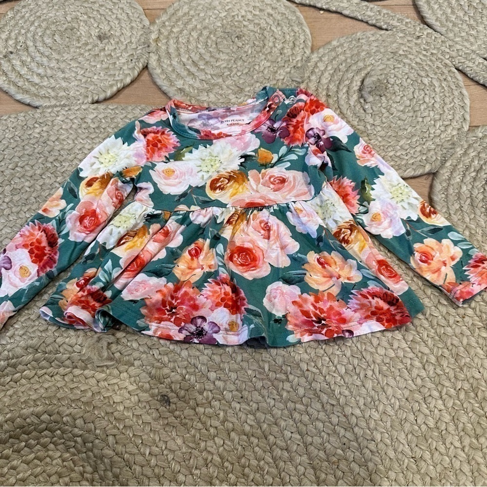 Posh peanut floral top girls 6/12m